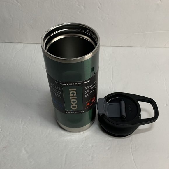 Igloo 16 oz Insulated Tumbler Flip N Sip Green NWT - Picture 14 of 15